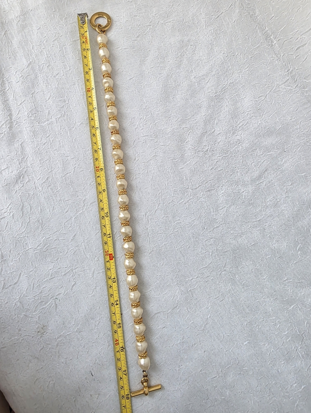 Auth Celine Paris Pearl Beaded Toggle Necklace - Picture 9 of 10